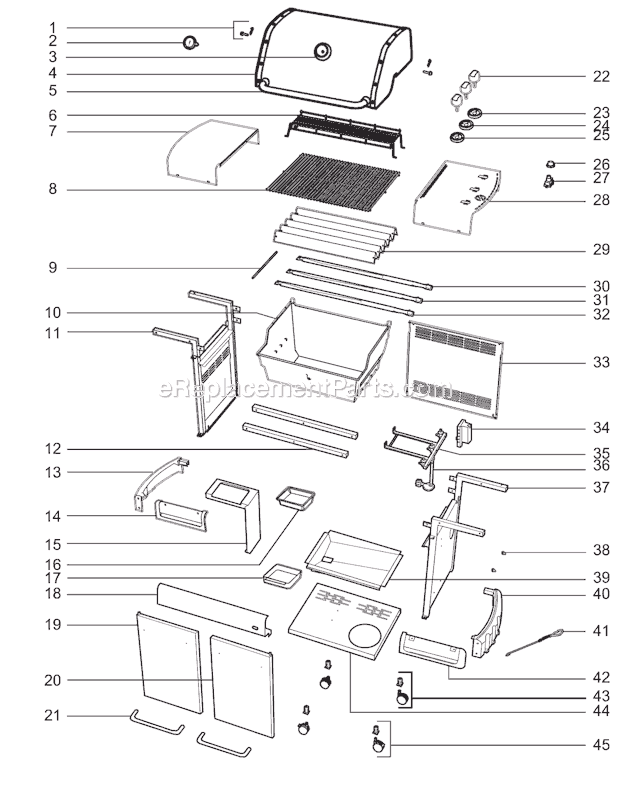 Weber 3740101 (2007) Genesis 310 LP Grill Page A Diagram
