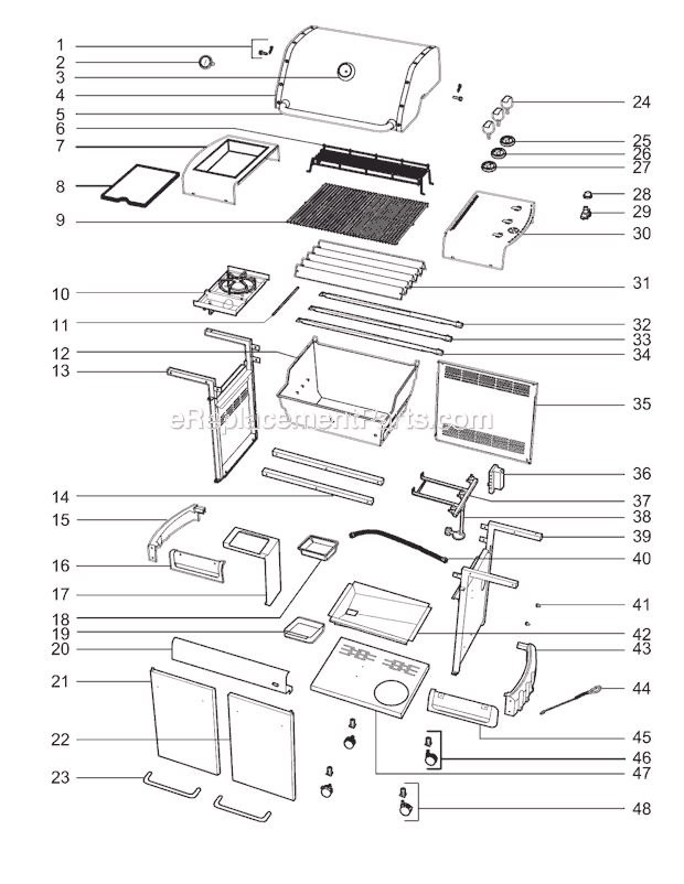 Weber 3750101 (2007) Genesis 320 LP Grill Page A Diagram