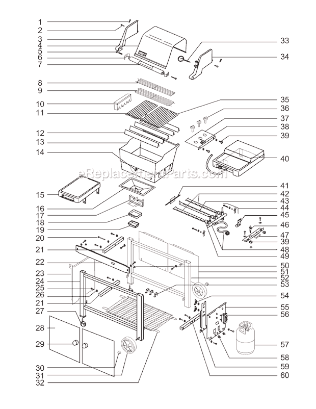 Weber 4260001 (00-01) Genesis Platinum C Grill Page A Diagram