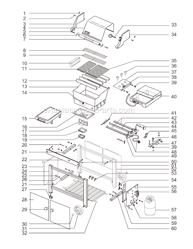 Weber 4261101 (00-01) Genesis Platinum C Grill Page A Diagram