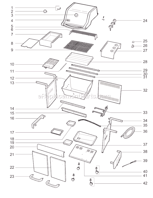 Weber 4531001 (2009) Spirit 320 Gas Grill Page A Diagram