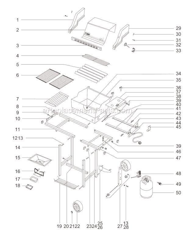 Weber 551501 Skyline 520 Gas Grill Page A Diagram