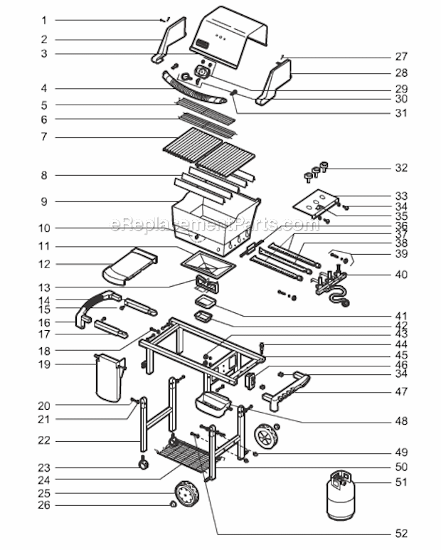 Weber 55549 Genesis Silver Page A Diagram