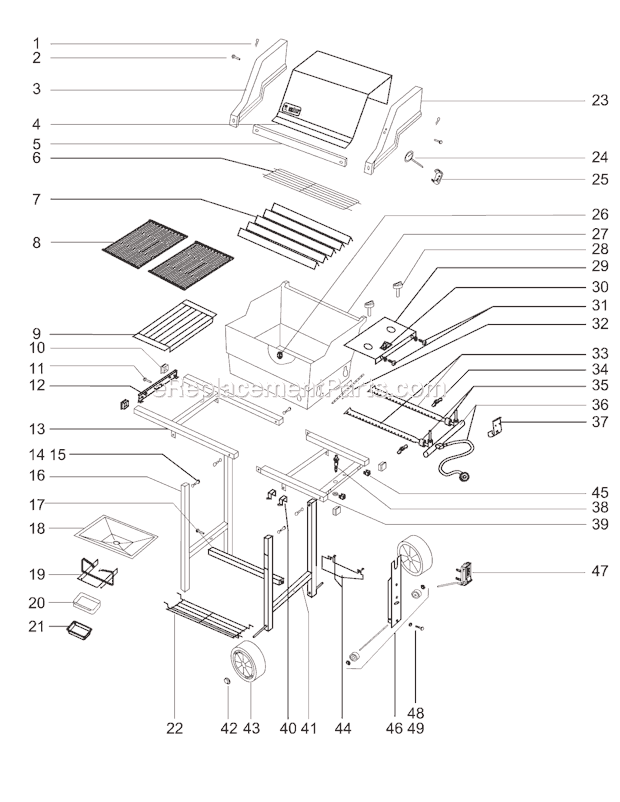 Weber 559798 Spirit 500 Gas Grill Page A Diagram