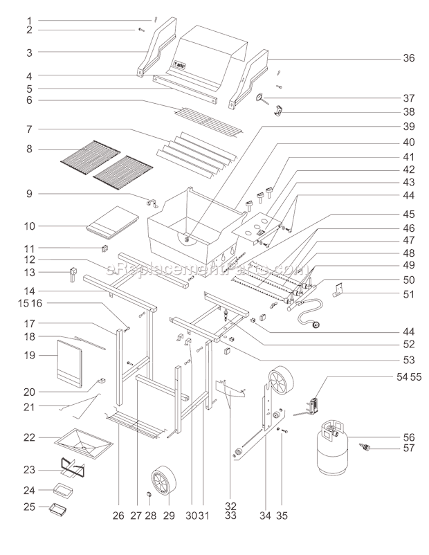 Weber 571201 Spirit 700 Gas Grill Page A Diagram