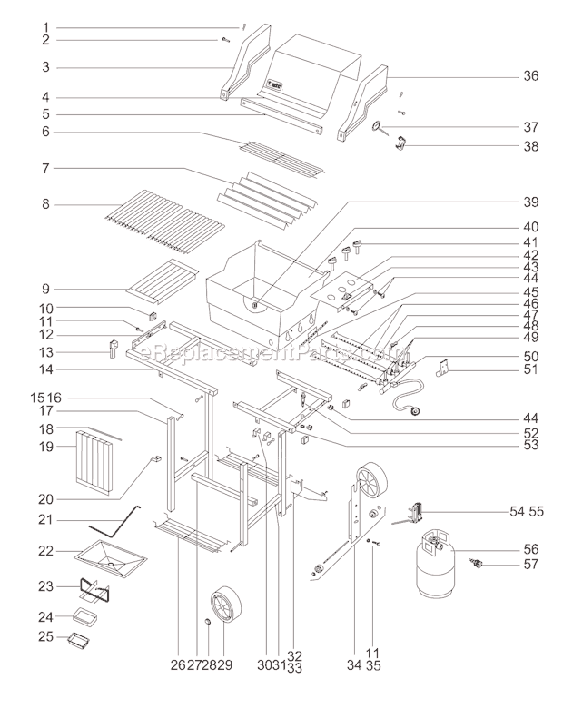 Weber 571701 Spirit 700 Gas Grill Page A Diagram