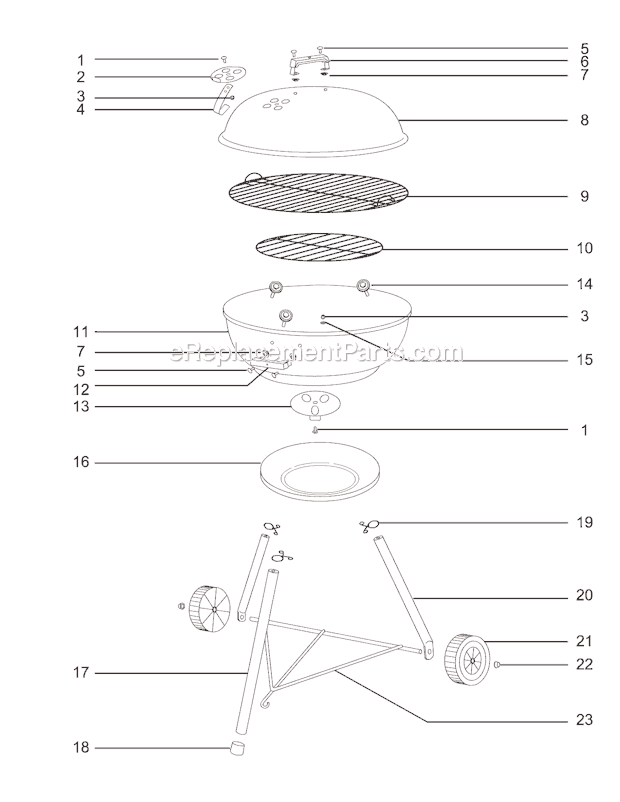Weber 61504 Compact Kettle Grill Page A Diagram