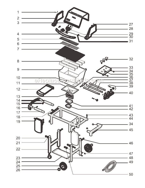 Weber 6321398 (2004) Genesis Silver B NG SWE Grill Page A Diagram