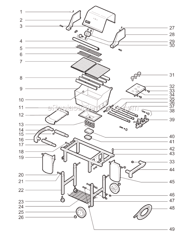 Weber 6321898 Genesis Silver B NG SWE Grill Page A Diagram