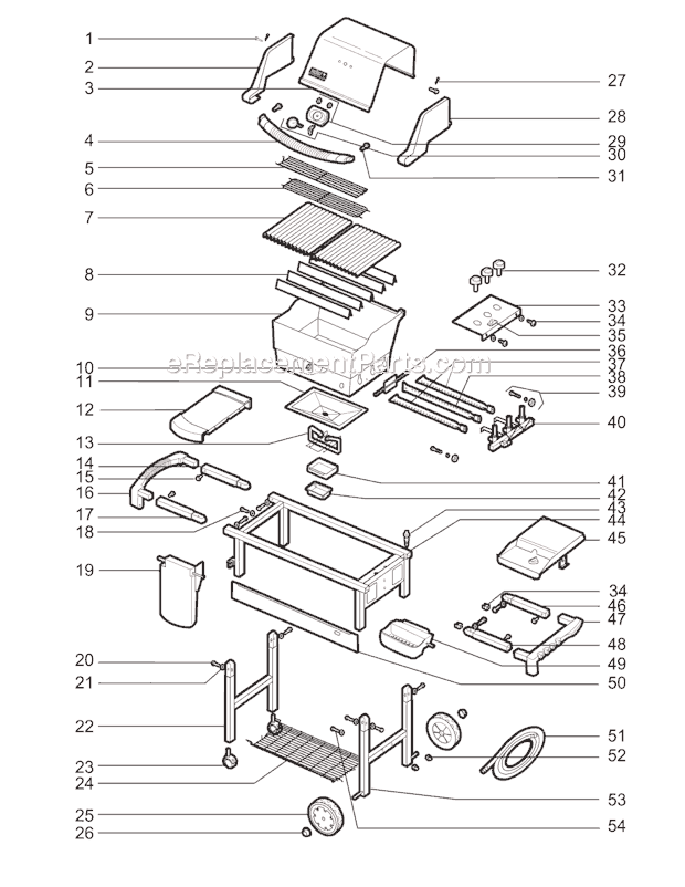 Weber 6331001 Genesis Silver C NG SWE Grill Page A Diagram