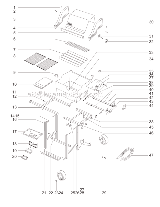 Weber 651201 Spirit 500 Gas Grill Page A Diagram