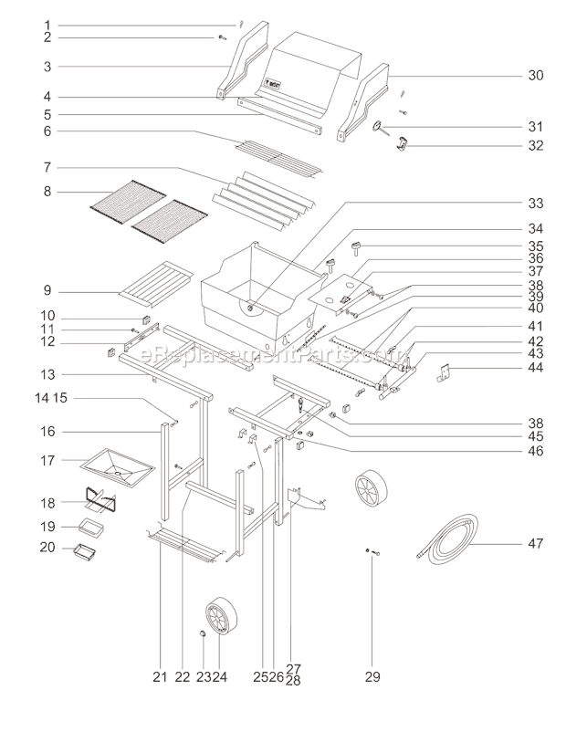 Weber 651701 Spirit 500 Gas Grill Page A Diagram