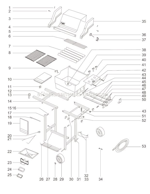 Weber 671201 Spirit 700 Gas Grill Page A Diagram