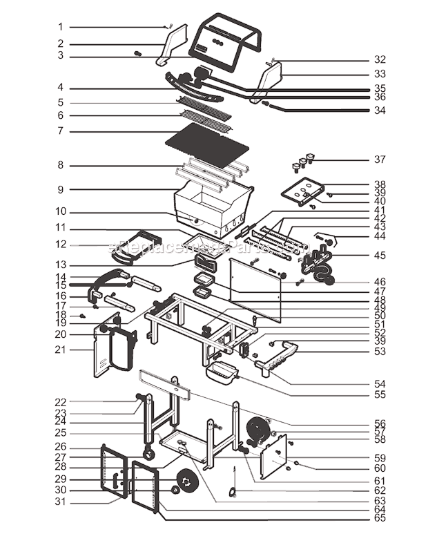 Weber 6721001 (2005) Genesis Silver B LP SWE Grill Page A Diagram