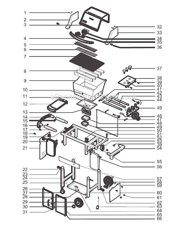 Weber 6721301 (2005) Genesis Silver B LP SWE Grill Page A Diagram