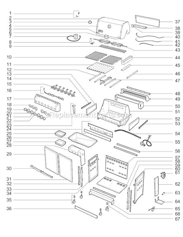 Weber 7160001 Summit 460 Gas Grill Page A Diagram