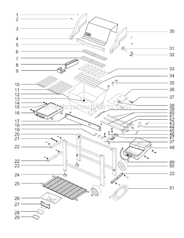Weber 891002 Platinum II 3200/3300 Gas Grill Page A Diagram