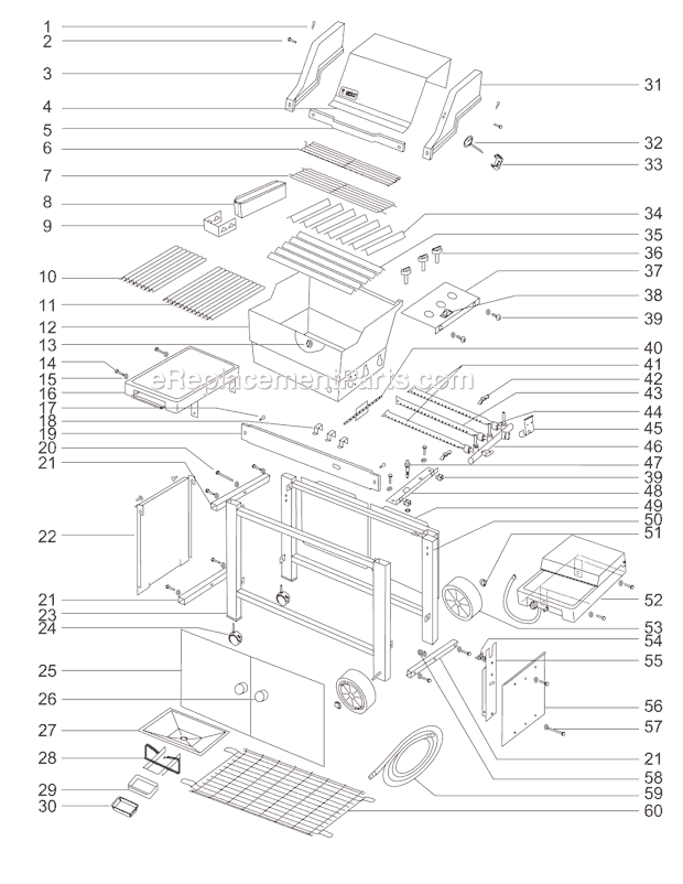 Weber 901002 Platinum II 3500 Gas Grill Page A Diagram