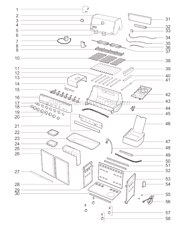 Weber 91781301 (2010) Summit 650 Gas Grill Page A Diagram