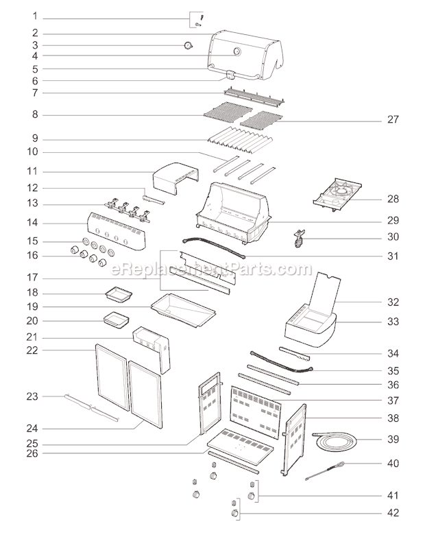 Weber 91810001 (2010) Summit 420 Gas Grill Page A Diagram