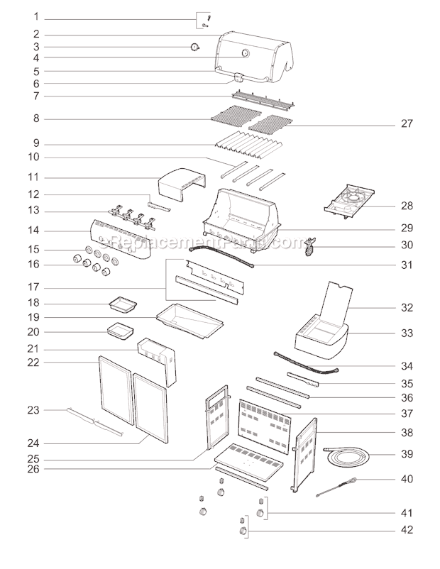 Weber 91811001 (2010) Summit 420 Gas Grill Page A Diagram