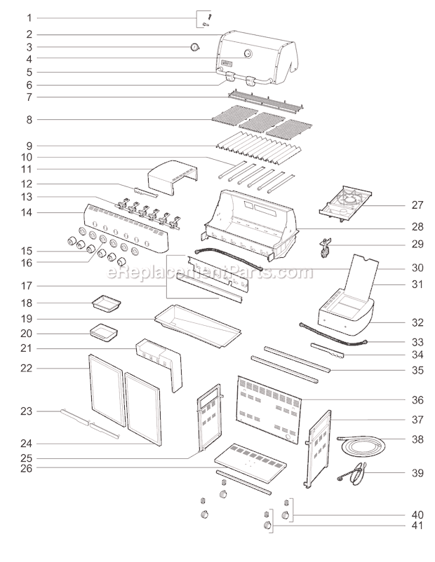 Weber 91851001 (2010) Summit 620 Gas Grill Page A Diagram