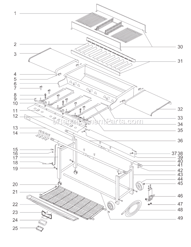 Weber 931002 Summit 600 Gas Grill Page A Diagram