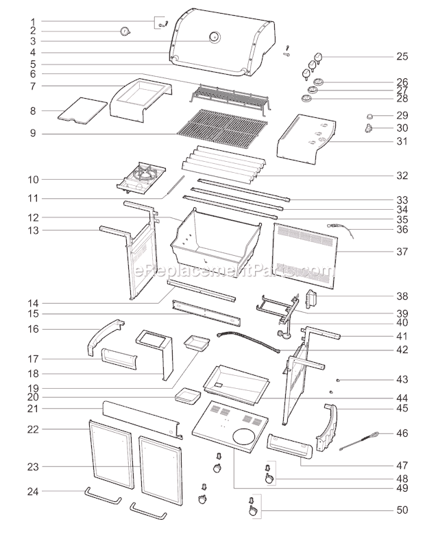 Weber 93780001 Genesis S-320 LP Grill Page A Diagram