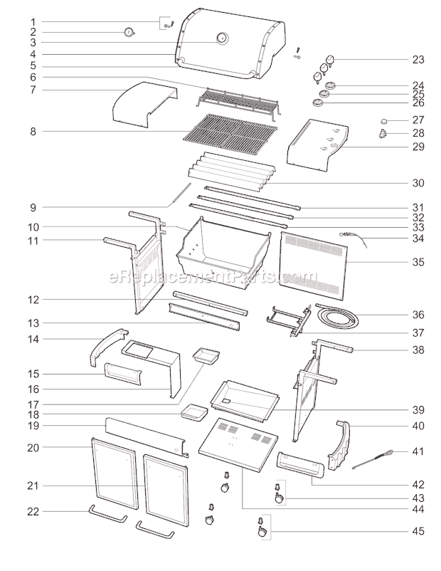 Weber 93870001 Genesis S-310 NG Grill Page A Diagram
