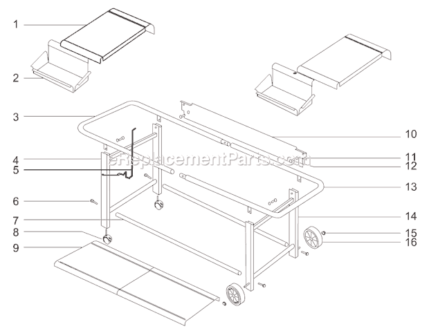 Weber 950002 (1997) Summit 6 Burner Cart for Gas Grill Page A Diagram