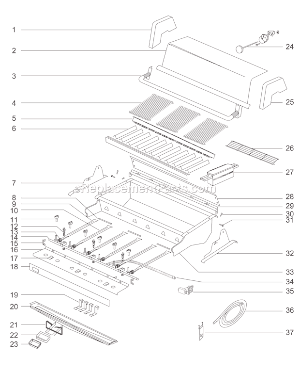 Weber 951002 (1997) Summit 625-650 Module Page A Diagram