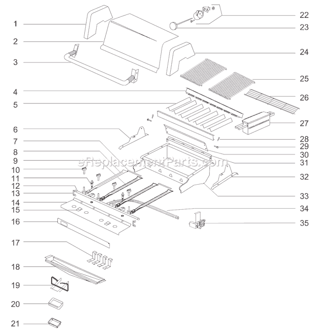 Weber 971002 Summit 475 Cooking Module Page A Diagram