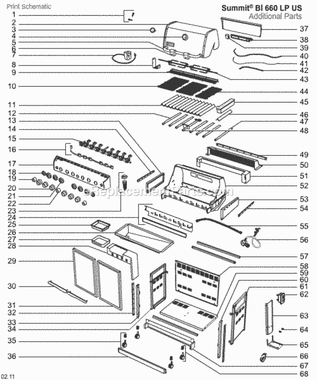 Weber 97360001 Summit S-660 Built-In Lp Ss Page A Diagram