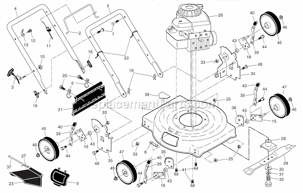 Weed Eater 96116000100 Gas Rotary Lawn Mower Page A Diagram
