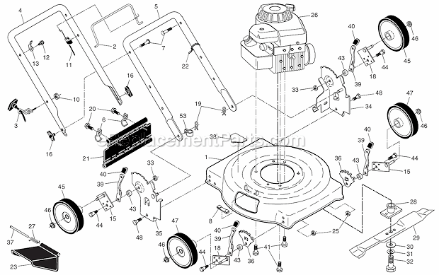 Weed Eater 96116000301 Rotary Lawn Mower Page A Diagram