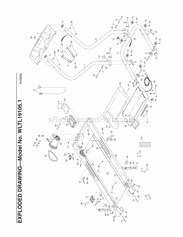Weslo WLTL19105.1 Cadence G25 Treadmill Page A Diagram