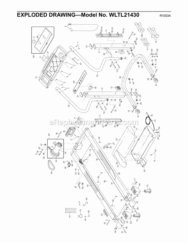 Weslo WLTL2143.0 Cadence Ds10 Treadmill Page A Diagram