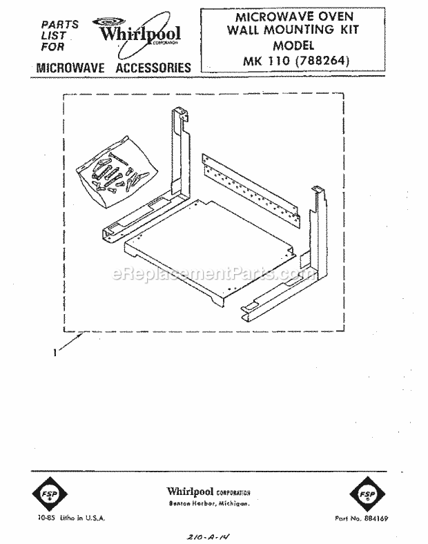Whirlpool MK110 Microwave Section Diagram
