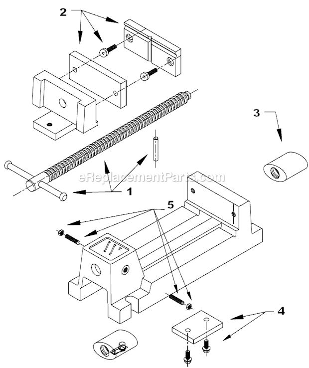 Wilton 1045 (Before 1999) Drill Press Vise Page A Diagram